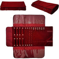 Velvet Travel Jewelry Case Roll Bag Organizer by SCIKHEFT