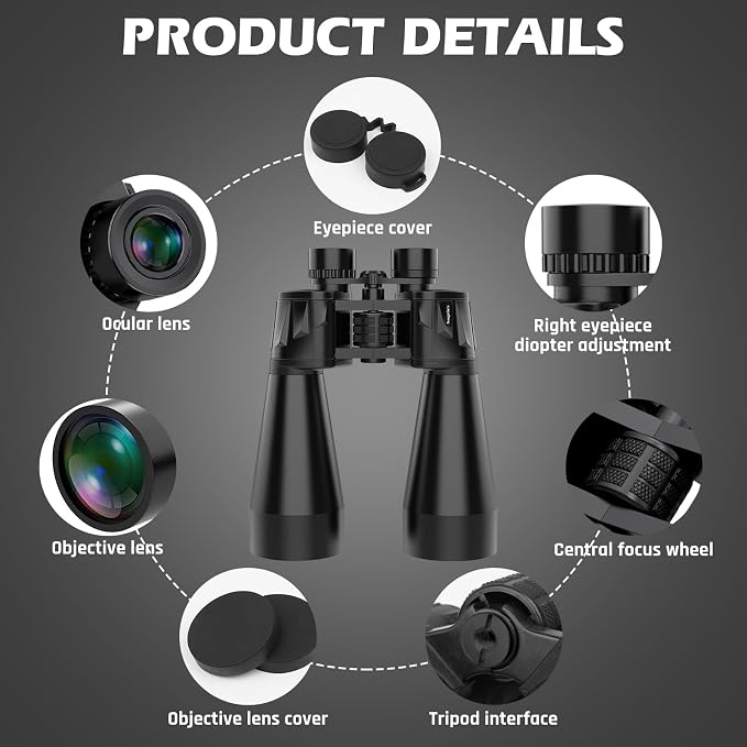 18x70 Binoculars for Adults High Powered, Large Aperture 70mm Astronomy - Image 5