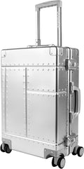 DOMINOX All Aluminum Carry On Luggage Hard Shell Luggage Aluminum Suitcase by DOMINOX