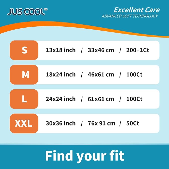 JUS COOL Baby Disposable Changing Pads, 13”x 18” Underpads Portable Diaper - Image 6