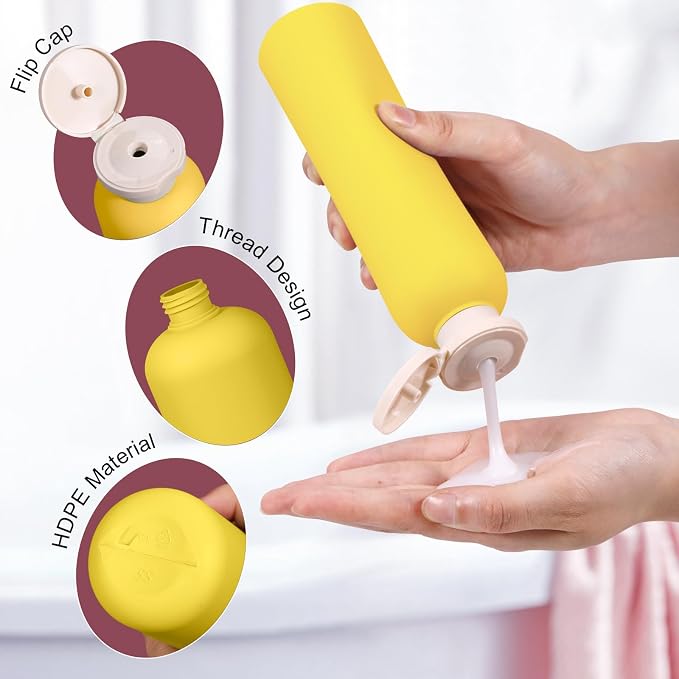 Travel Shampoo Bottle, Empty Plastic Squeeze Bottles 8.8oz - Image 7