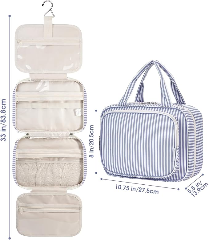 Narwey Striped Hanging Toiletry Bag - Image 8