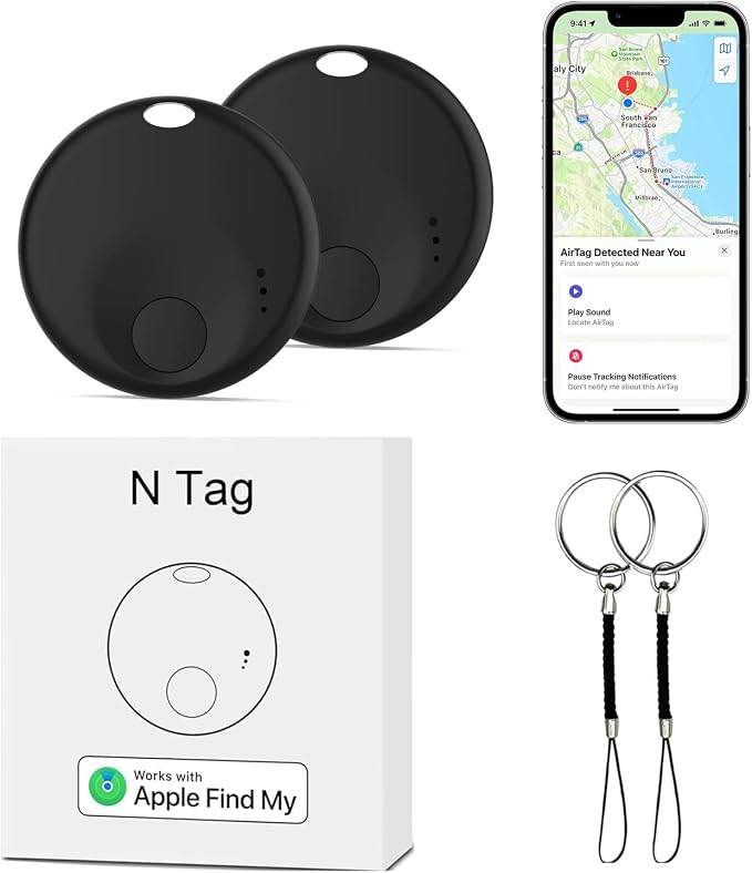 Air Tracker Tags-2Pack Smart Bluetooth Tracker, Smart Tag Item Finders by GLOBELEC