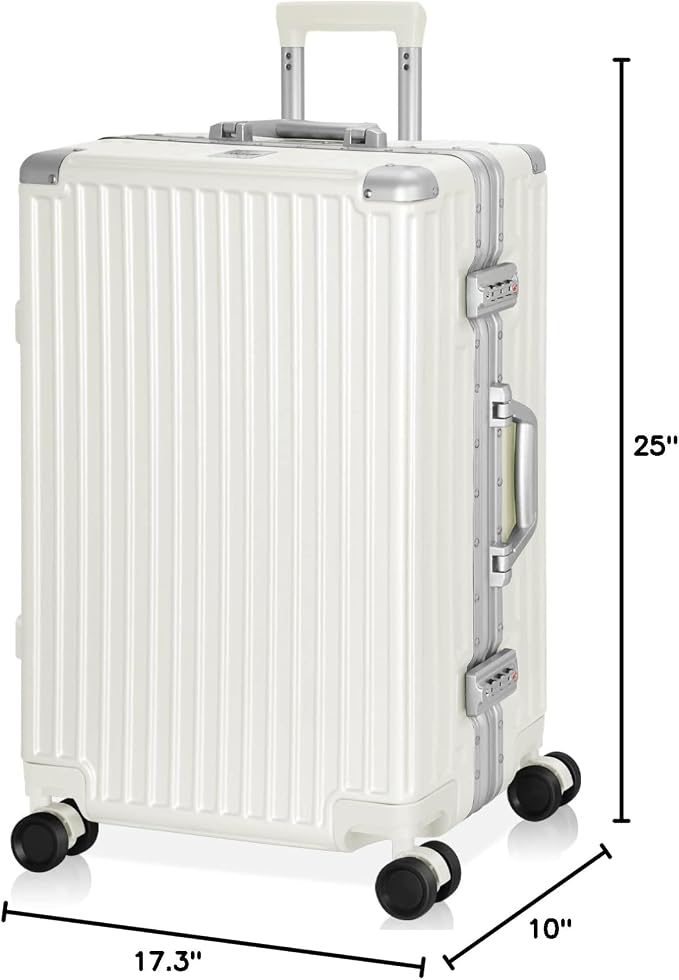 AnyZip Luggage Aluminium Frame Suitcase PC ABS Hard Shell TSA Lock No Zipper - Image 8