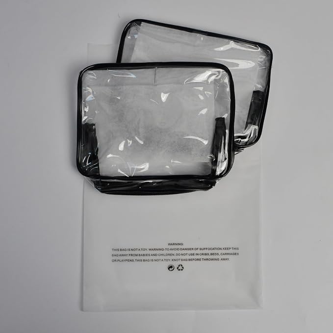 Lermende 2pcs Clear Toiletry Bag TSA Approved Travel Bag, Carry On - Image 6