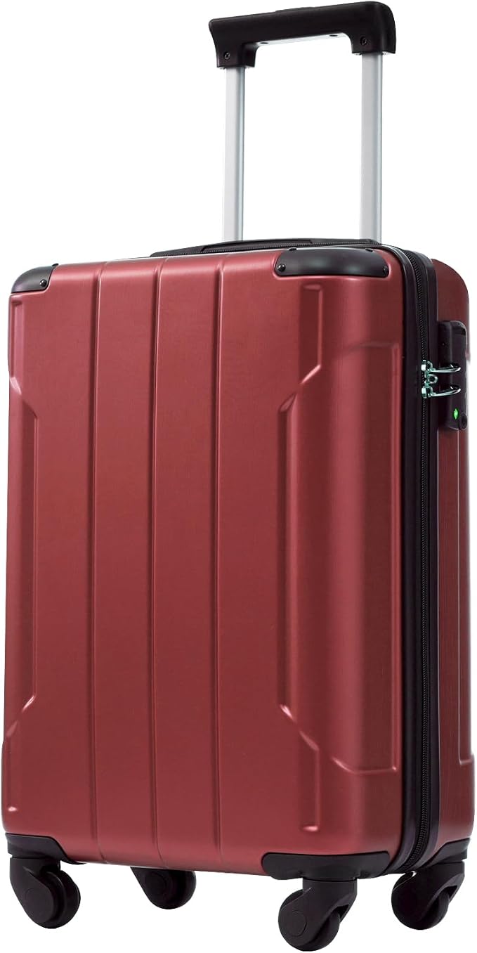Merax Carry-On Luggage 22x14x9 airline approved, Hardshell ABS Suitcase by Merax