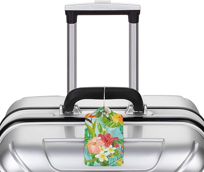 Set of 2 Luggage Tag for Suitcases Tie dye PU Leather Luggage Tag - Image 4
