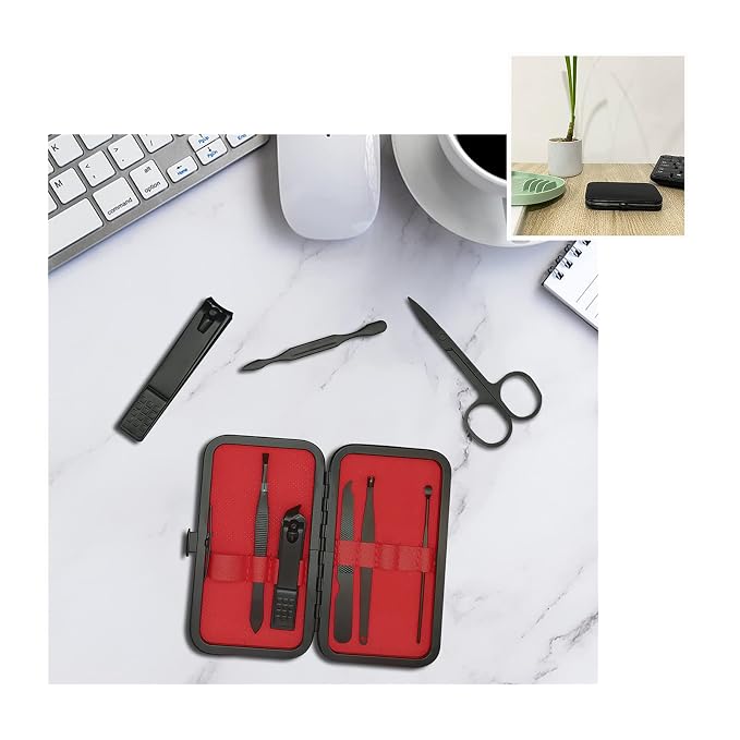 8 PCS Premium Manicure Set, AULLUA Nail Clippers, Professional Grooming Gift Kit - Image 8