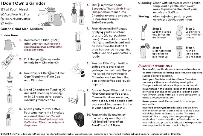 AeroPress Go Plus, Small Portable Coffee Maker - Image 9