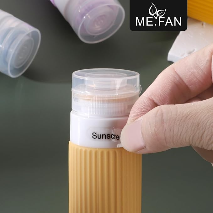 ME.FAN Travel Bottles for Toiletries, TSA Approved 3oz Silicone Journey Size - Image 6