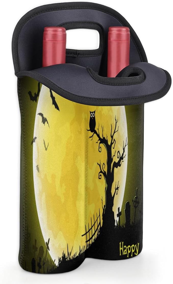 Vintage Sea Turtle 2 Bottle Wine Carrier Tote Bag Insulated Wine Bottles - Image 4