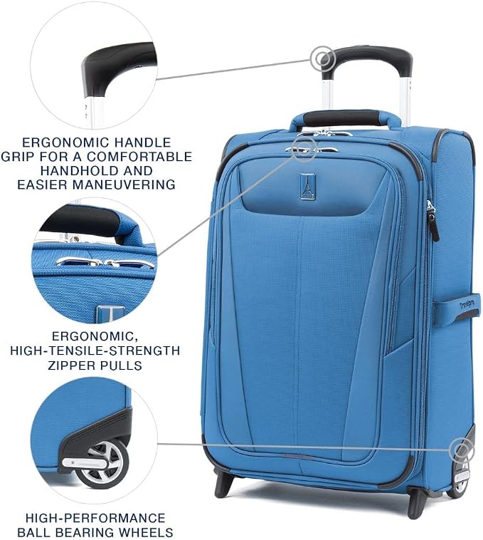 Travelpro Maxlite 5 Softside Expandable Upright 2 Wheel Carry on Luggage - Image 2