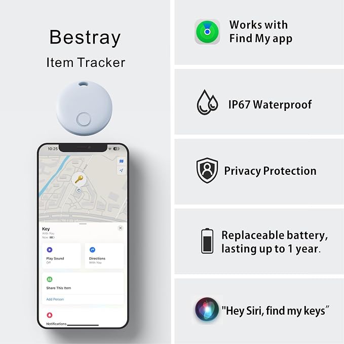 Air Tracker 4 Pack, Smart Bluetooth Tracker Works - Image 7