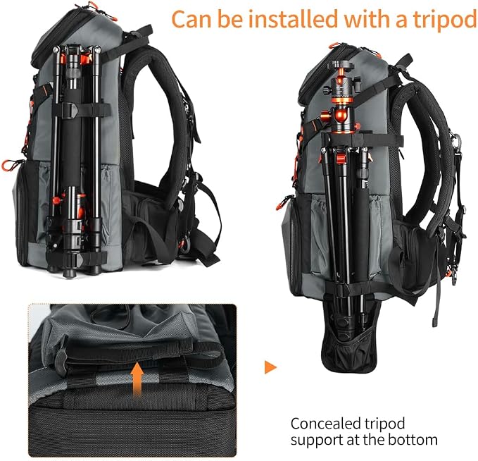 K&F Concept Camera Bag EVA Waterproof 2 in 1Camera Backpack Shoulder Bag 32L - Image 7