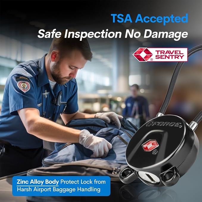 Forge TSA Approved Luggage Locks Ultra-Secure Dimple TSA006 Key Travel Locks - Image 2