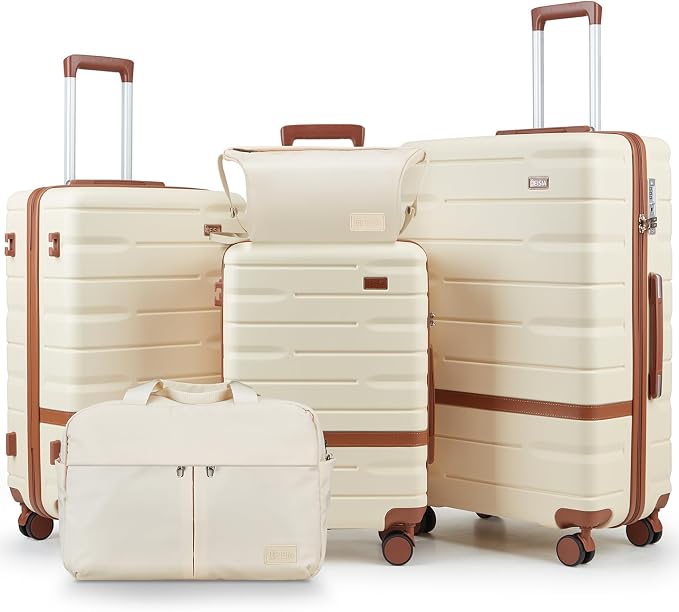 Luggage Sets 3 Piece with TSA Lock Hardside PC+ABS Carry On Suitcase with by Unknown