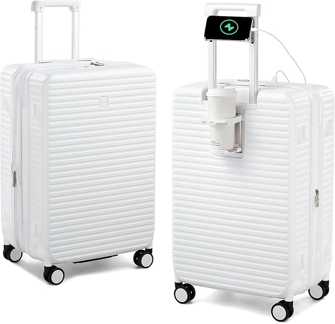 Hard Shell Suitcases Travel Expandable Luggage, 24 Inch Check in Luggage by HanTrip