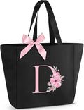 Vavabox Tote Bag, A-Z Initial Monogrammed Waterproof Tote Bag, Bridesmaid Gifts by Vavabox