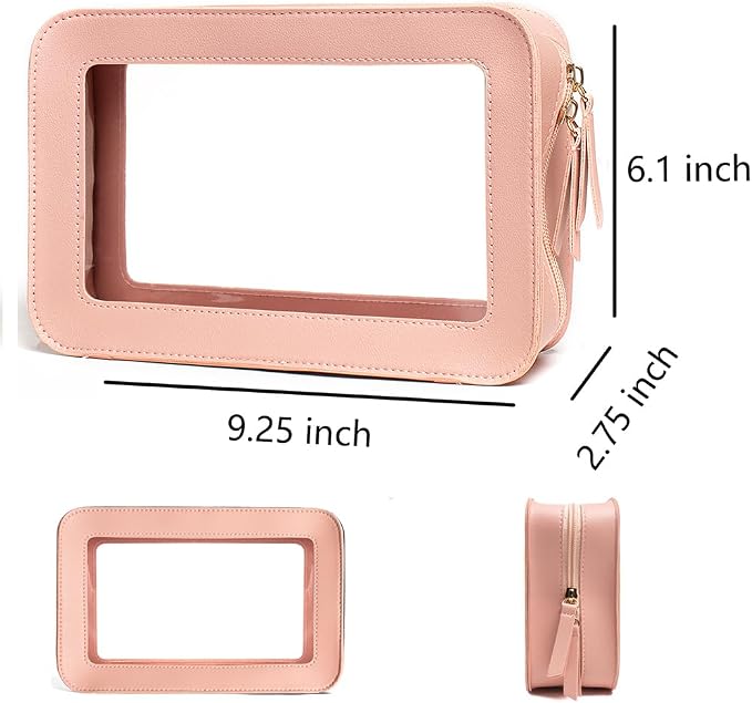Clear Makeup Bag Small, TSA Approved Portable Toiletry Bag - Image 6