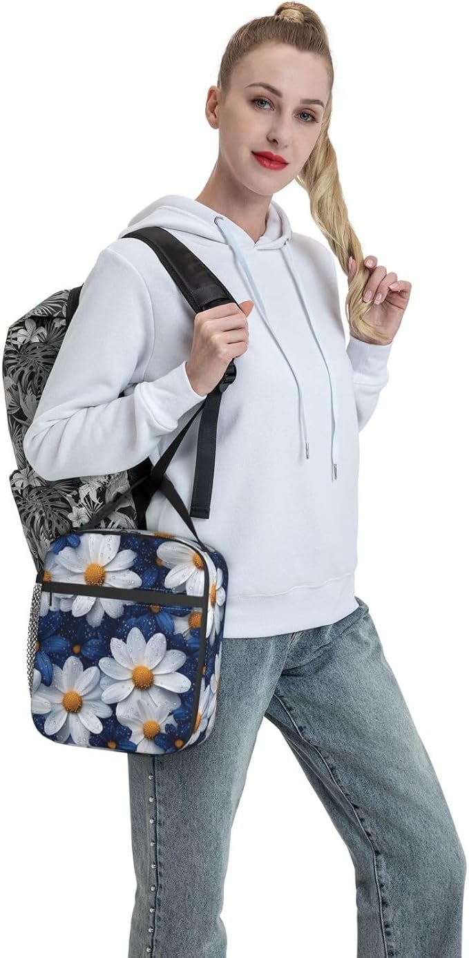 Daisy Insulated Lunch Box for Women Men Daisy Lunch Bag for Travel, or Fishing - Image 7