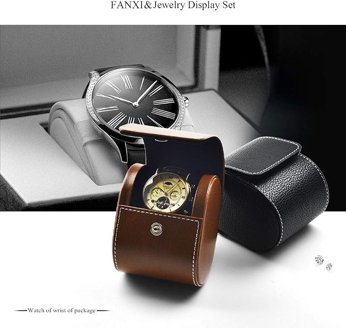 Oirlv Luxury Leather Watch Storage Box Travel Single Watch Case Watch Gift Box - Image 6