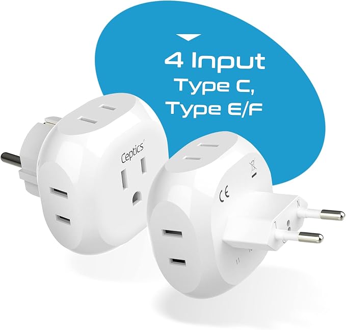 Ceptics Europe Travel Adapter Plug Set Schuko - Image 2