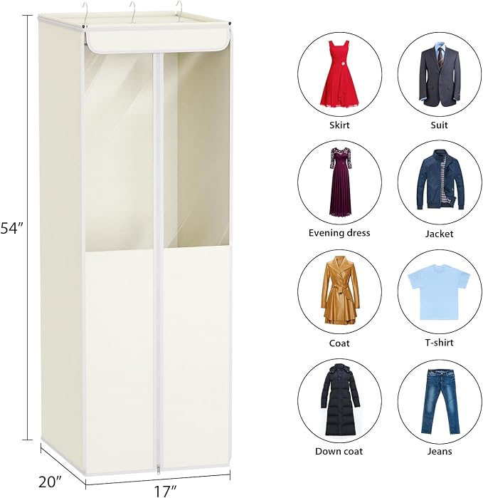 Univivi Garment Bags for Hanging Clothes, 2 Pack Large Clothes Storage Bags - Image 4