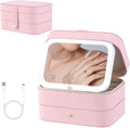 Travel Jewelry Case with LED Lighted Mirror, Personalized Birthday Gifts by Unknown