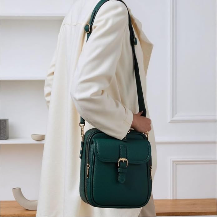 1060 Leather Crossbody Bags for Women Anti-Theft Vegan Purse - Image 2