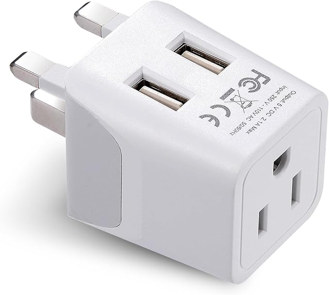 Ceptics European Plug Adapter, Safe USB-C 30W PD & QC 3.0-2 USA Socket - Image 6