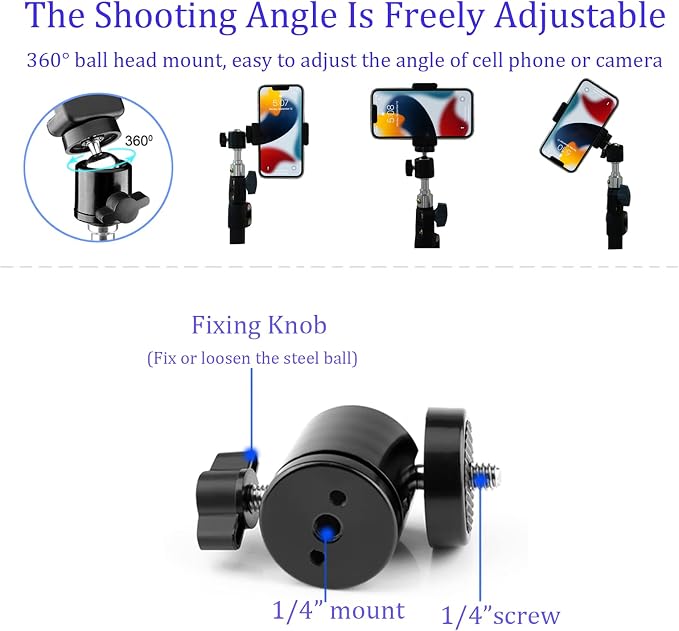 Up to 82.6 Inch Tall Tripod for Cell Phone and Lightweight Camera, Super Tall - Image 4