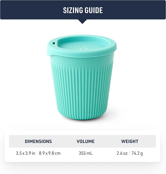 Sea to Summit Passage 12 Ounce Camp Cup, Aqua Sea Blue - Image 6