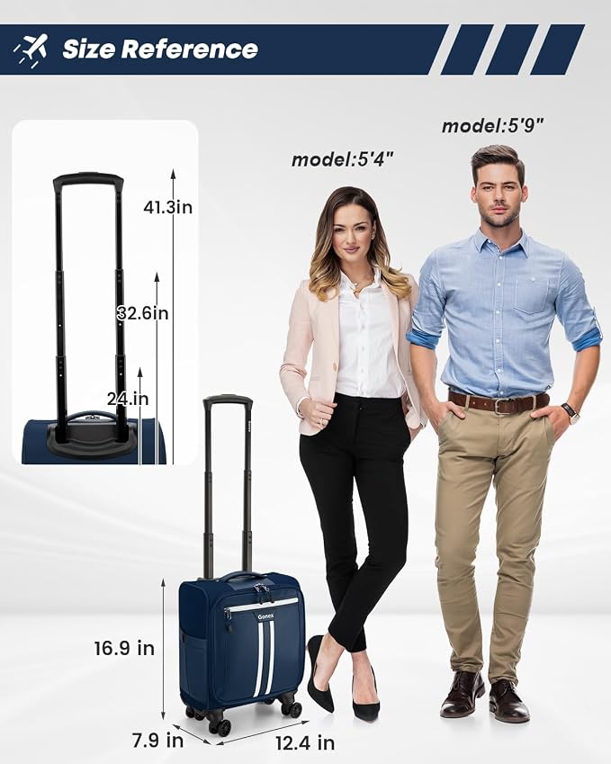 Gonex 16 inch Underseat Carry On Luggage - Image 6