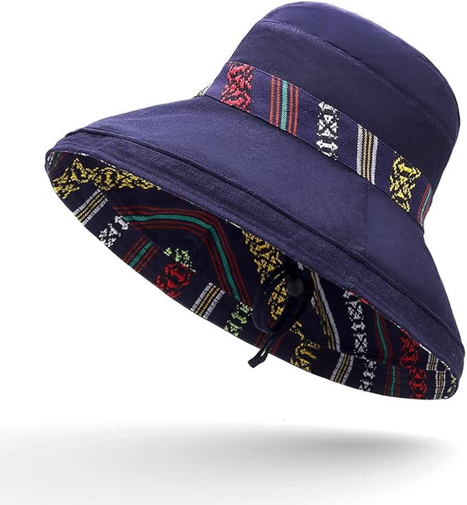 Women Wide Brim Sun Hats Metal Wired Edge Summer UV Protection Beach Fishing Hat - Image 3