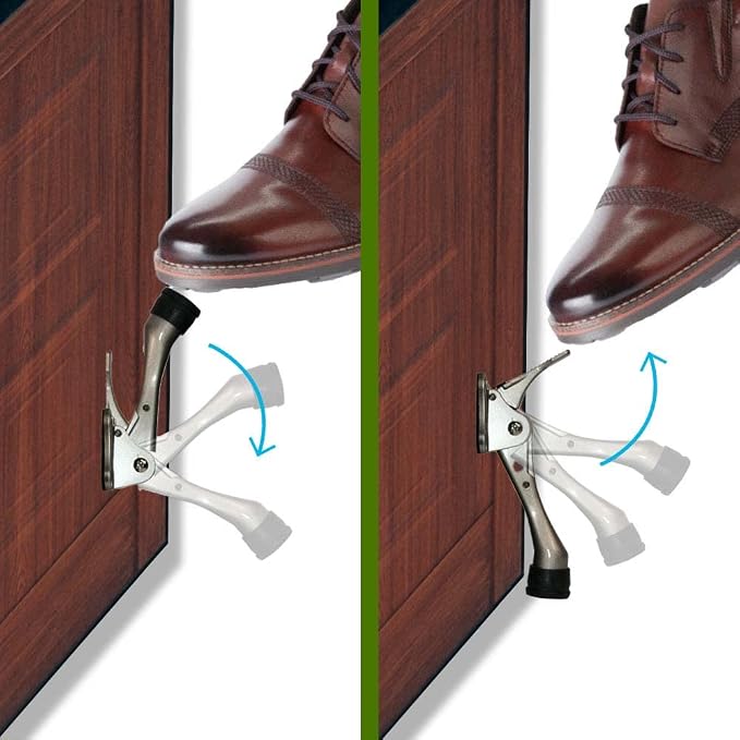 One Touch Kickdown Door Stopper, Door Holder, Heavy Duty Door Stops, Bottom of - Image 2