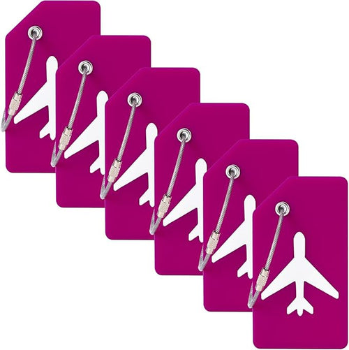 6 Pack Silicone Luggage Tag for Suitcases by MODENGKONGJIAN