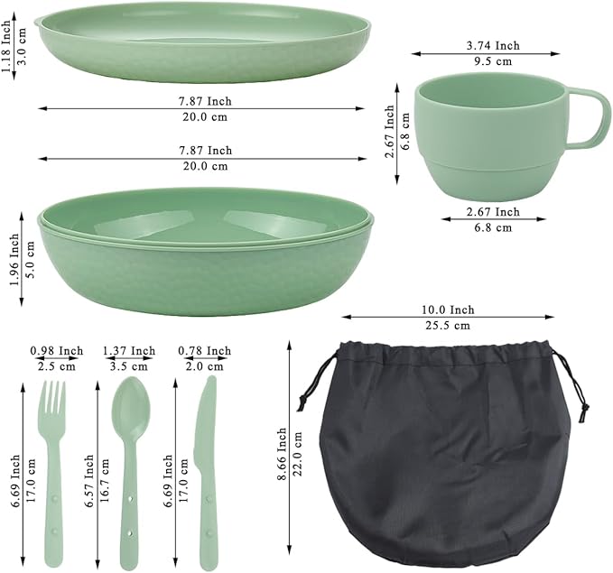 HOMQUEN 6-Piece Camping Mess Kit - Image 2
