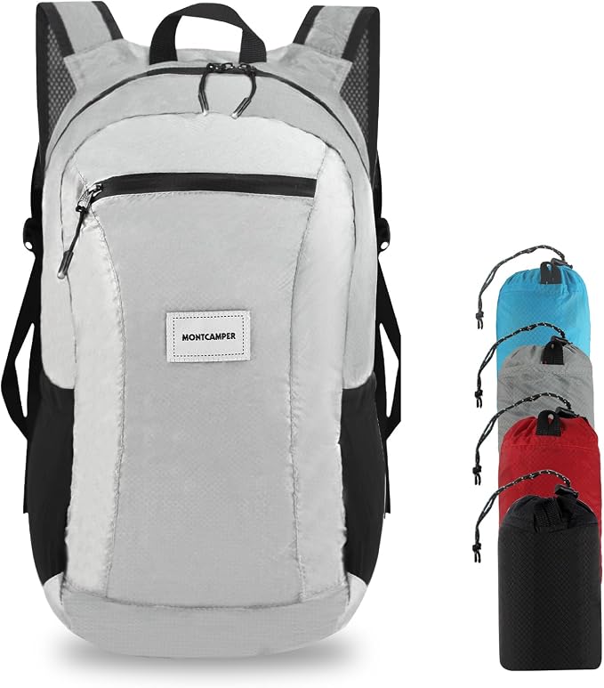 Hiking Daypack - Lightweight & Water-Resistant Portable Backpack by MONTCAMPER