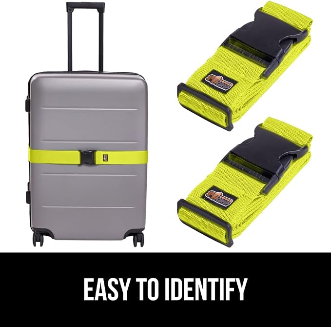 GORILLA GRIP Heavy Duty 4 Pack Adjustable Luggage Straps - Image 4