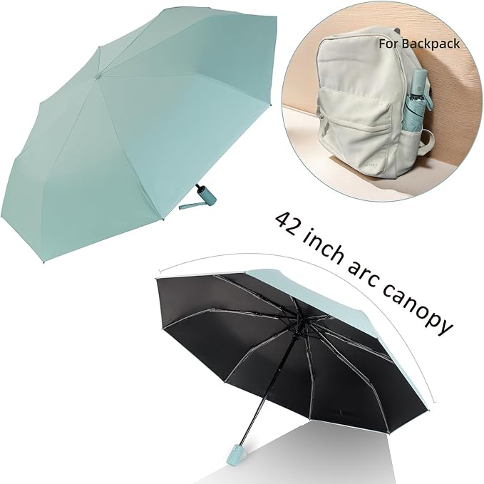 BAODINI Small UV Protection Travel Umbrella Compact - Image 7