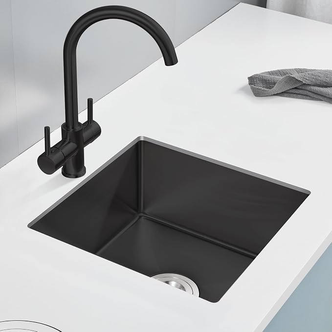 POPLFY 18 Inch Undermount Kitchen Sink, 18×18 Inch Undermount 18 Gauge - Image 2