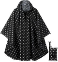 Rain Poncho Jacket Coat Hooded Zipper Style by salamra