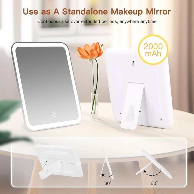 Travel Makeup Bag with LED Mirror, Cosmetic Bags - Image 6