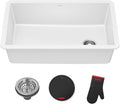 KRAUS Forteza 32-inch Granite Undermount Single Bowl White Kitchen Sink by KRAUS
