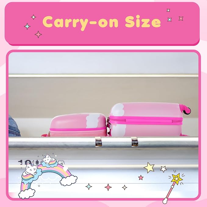 HONEY JOY Kids Luggage, Lightweight Toddler Girls Suitcase, Durable ABS - Image 3
