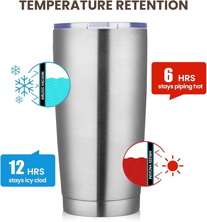 MEWAY 20oz Tumbler 12 Pack Double Wall Vacuum Insulated Travel Mug Bulk - Image 6