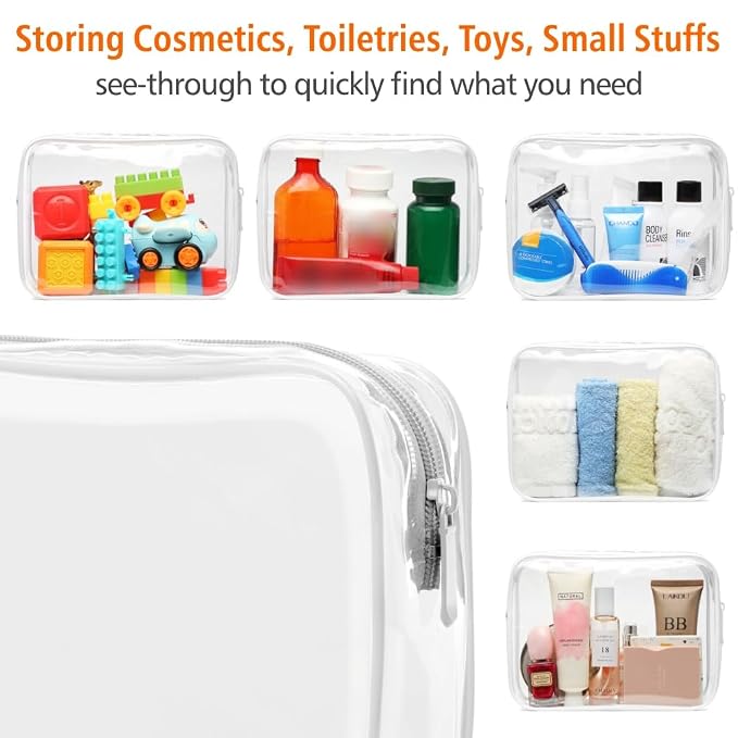 PACKISM TSA Approved Toiletry Bag, 3 Pack Clear Makeup Bag, Travel Makeup - Image 7