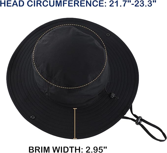 Connectyle Sun Hat for Men Women Outdoor UV Protection Safari Hat for Fishing - Image 3