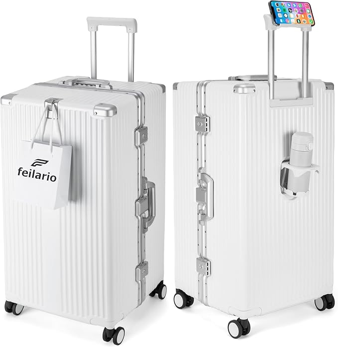 feilario 29in Super Large Captain Aluminum Frame Hardside Spinner Wheels Luggage by feilario
