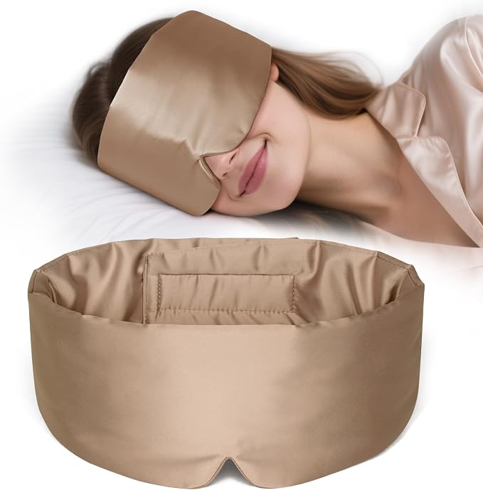 Zenssia Satin Sleep Mask for Women and Men, Lightweight Padded Eye Mask by Zenssia